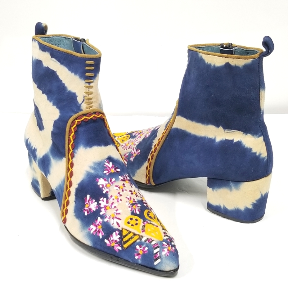 Anthropologie Meher Kakalia MANI POINT HEEL BOOT HAWAIIAN SANDS